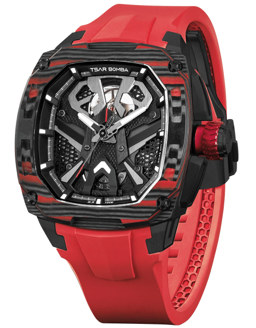 تحميل الصورة إلى عارض المعرض، Dark Matter-Interchangeable Automatic Watch TB8603 Red Set
