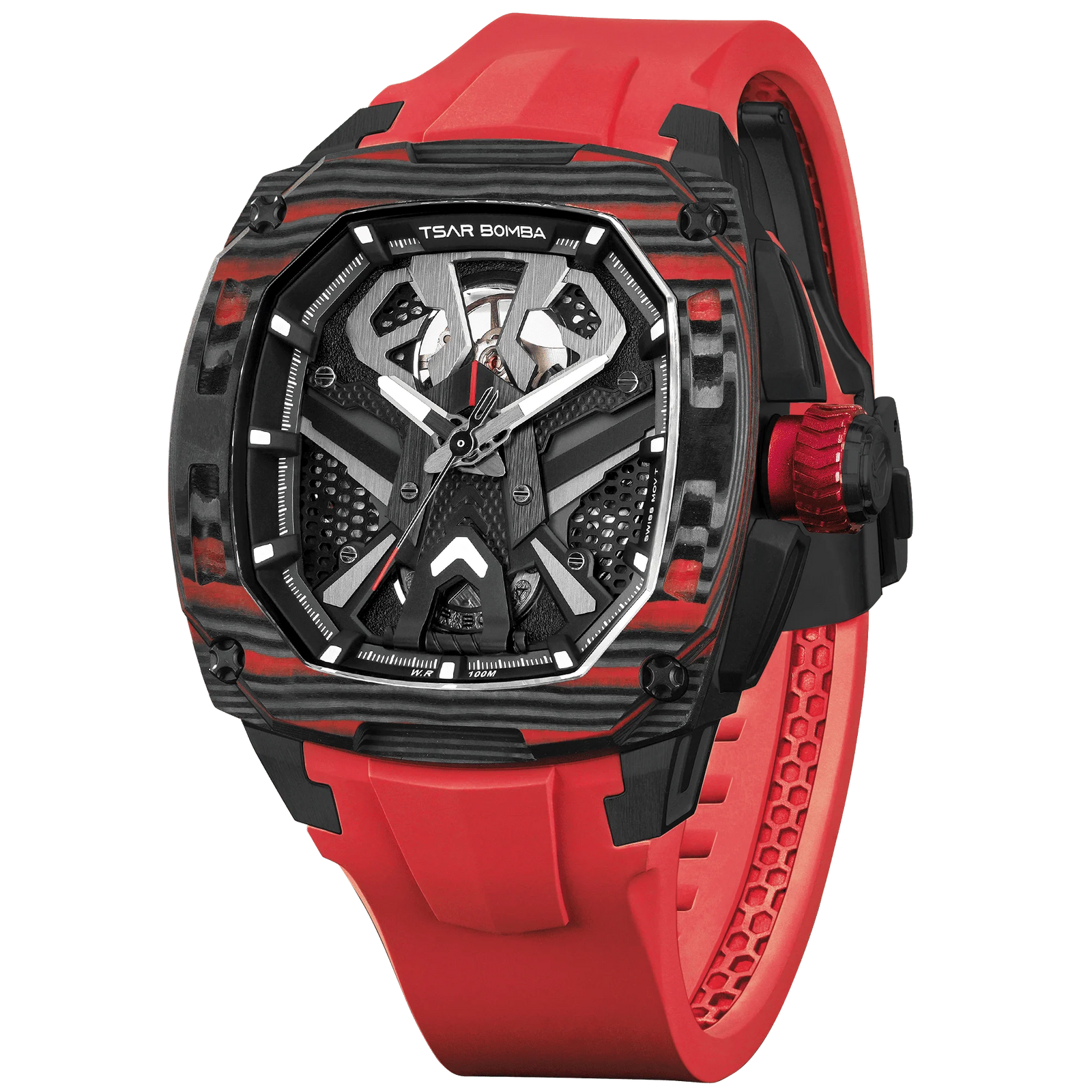 Dark Matter-Interchangeable Automatic Watch TB8603 Red Set