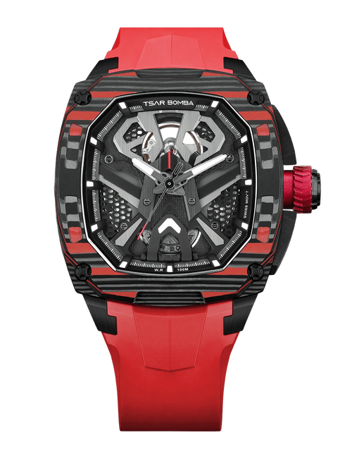 تحميل الصورة إلى عارض المعرض، Dark Matter-Interchangeable Automatic Watch TB8603 Red Set
