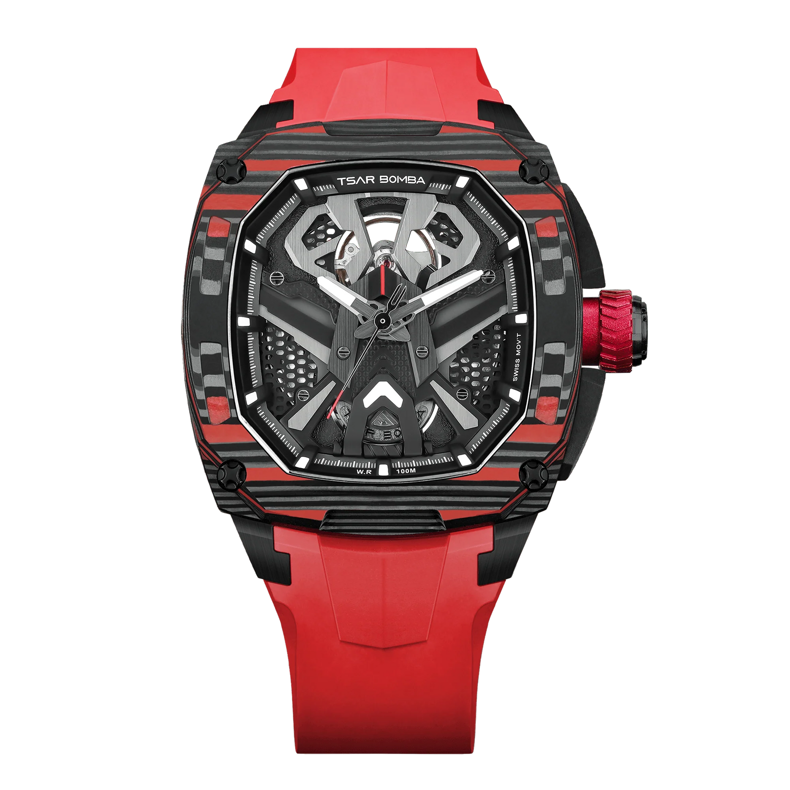 Dark Matter-Interchangeable Automatic Watch TB8603 Red Set