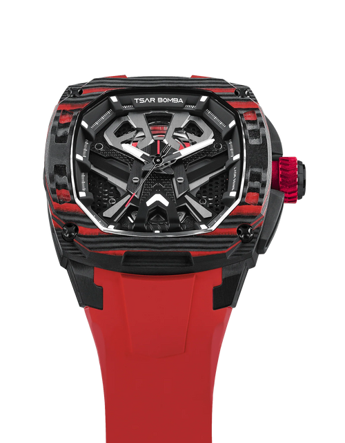 تحميل الصورة إلى عارض المعرض، Dark Matter-Interchangeable Automatic Watch TB8603 Red Set
