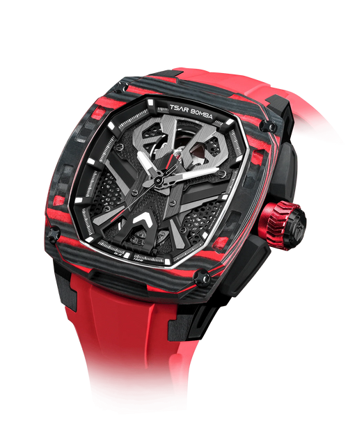 تحميل الصورة إلى عارض المعرض، Dark Matter-Interchangeable Automatic Watch TB8603 Red Set
