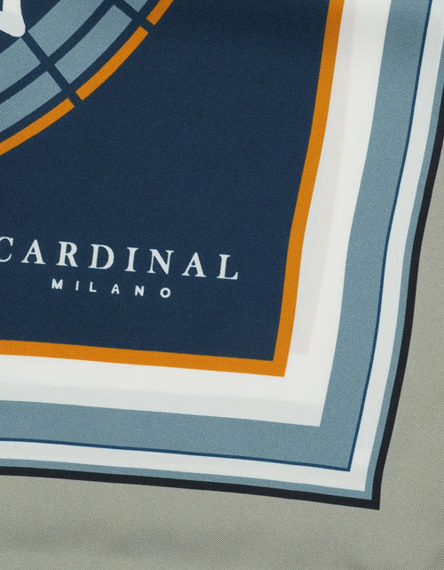 Load image into Gallery viewer, The Flowers Cardinal Blue Silk Foulard
