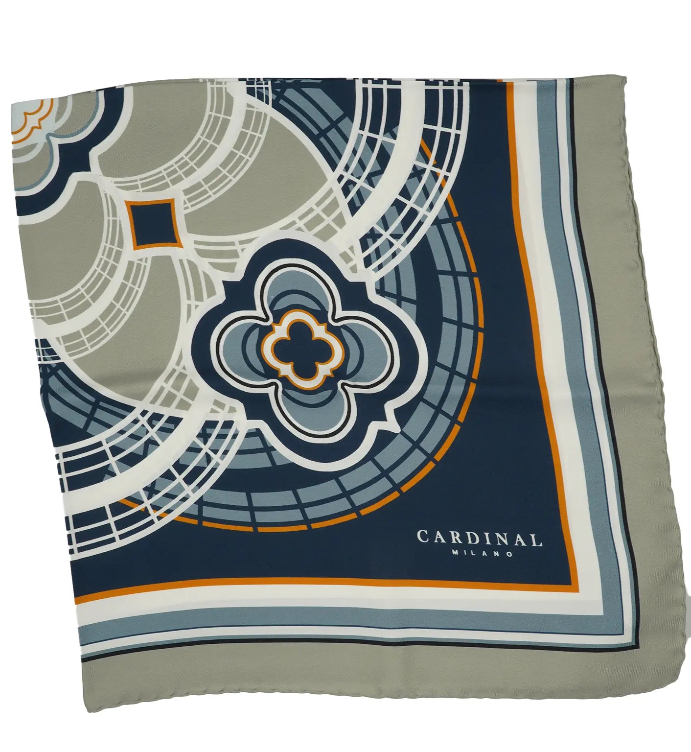 The Flowers Cardinal Blue Silk Foulard
