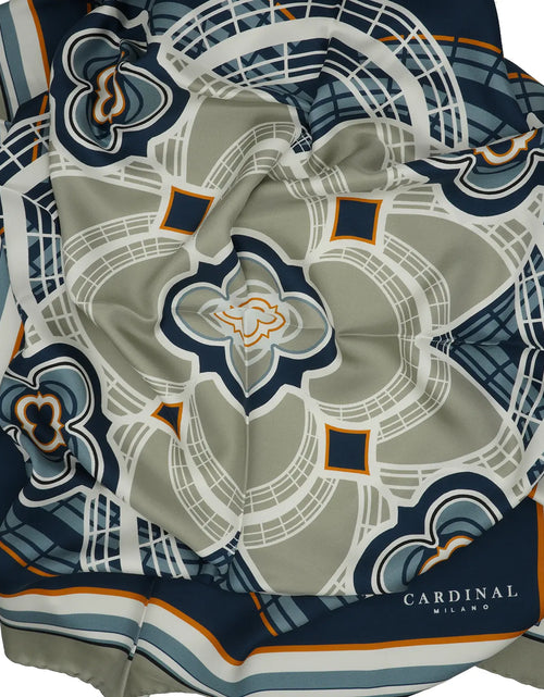 Load image into Gallery viewer, The Flowers Cardinal Blue Silk Foulard

