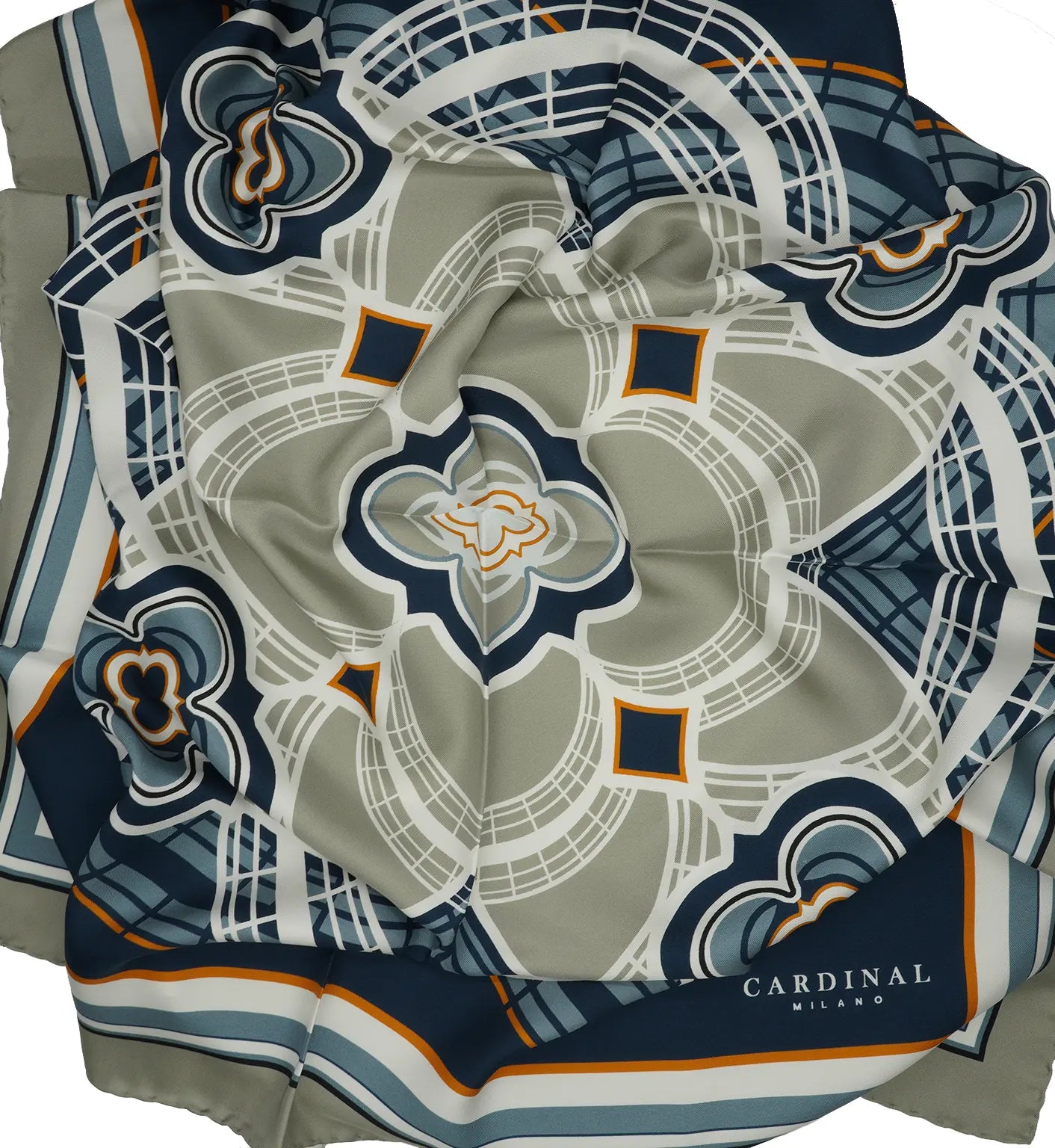 The Flowers Cardinal Blue Silk Foulard