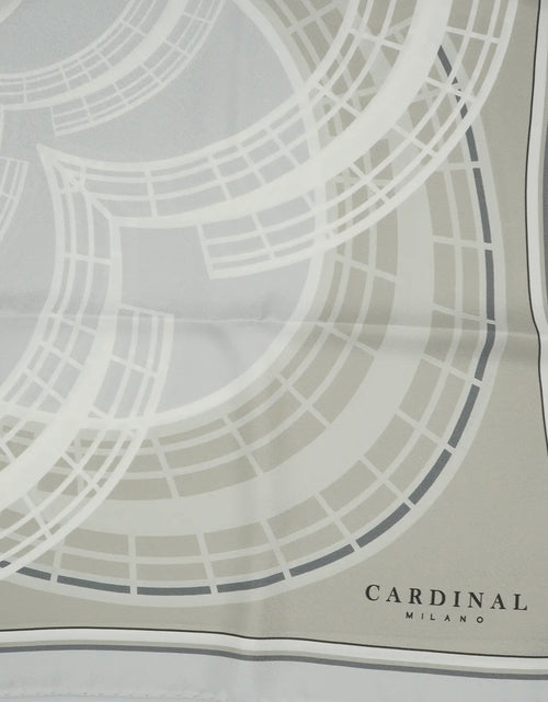 Load image into Gallery viewer, The Flowers Cardinal Grey Silk Foulard
