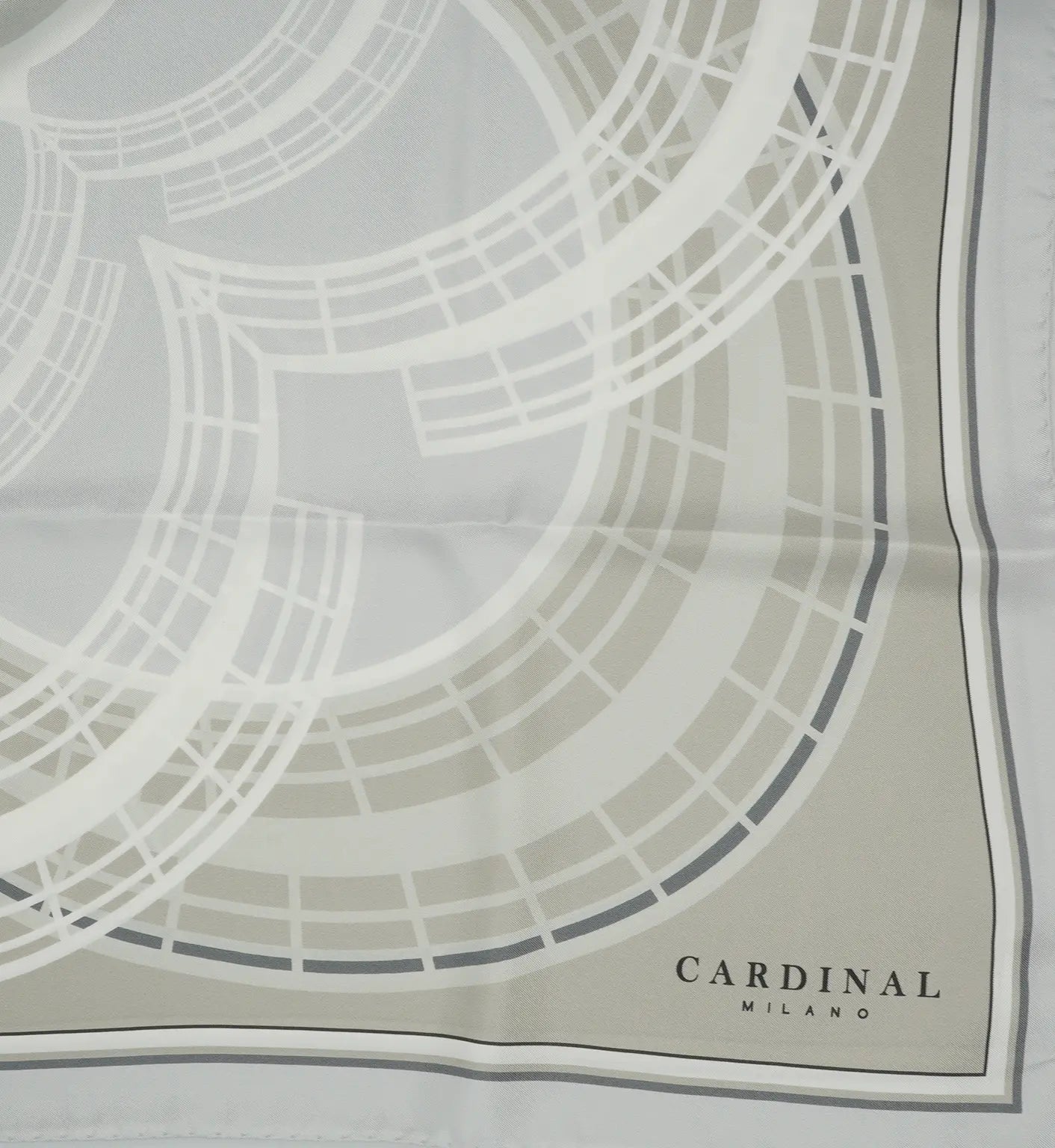 The Flowers Cardinal Grey Silk Foulard