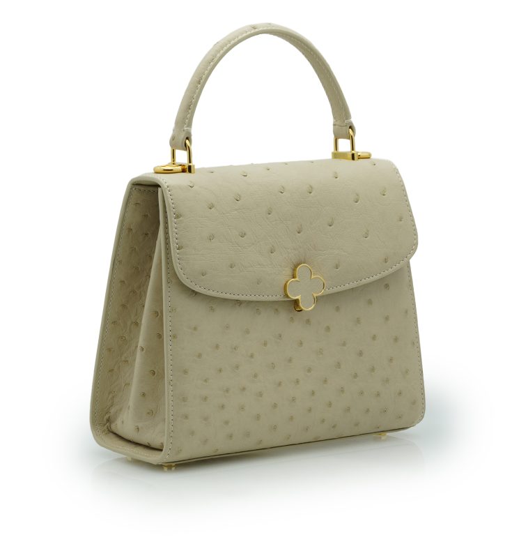 Tiffany 21 Beige Ostrich leather handbag