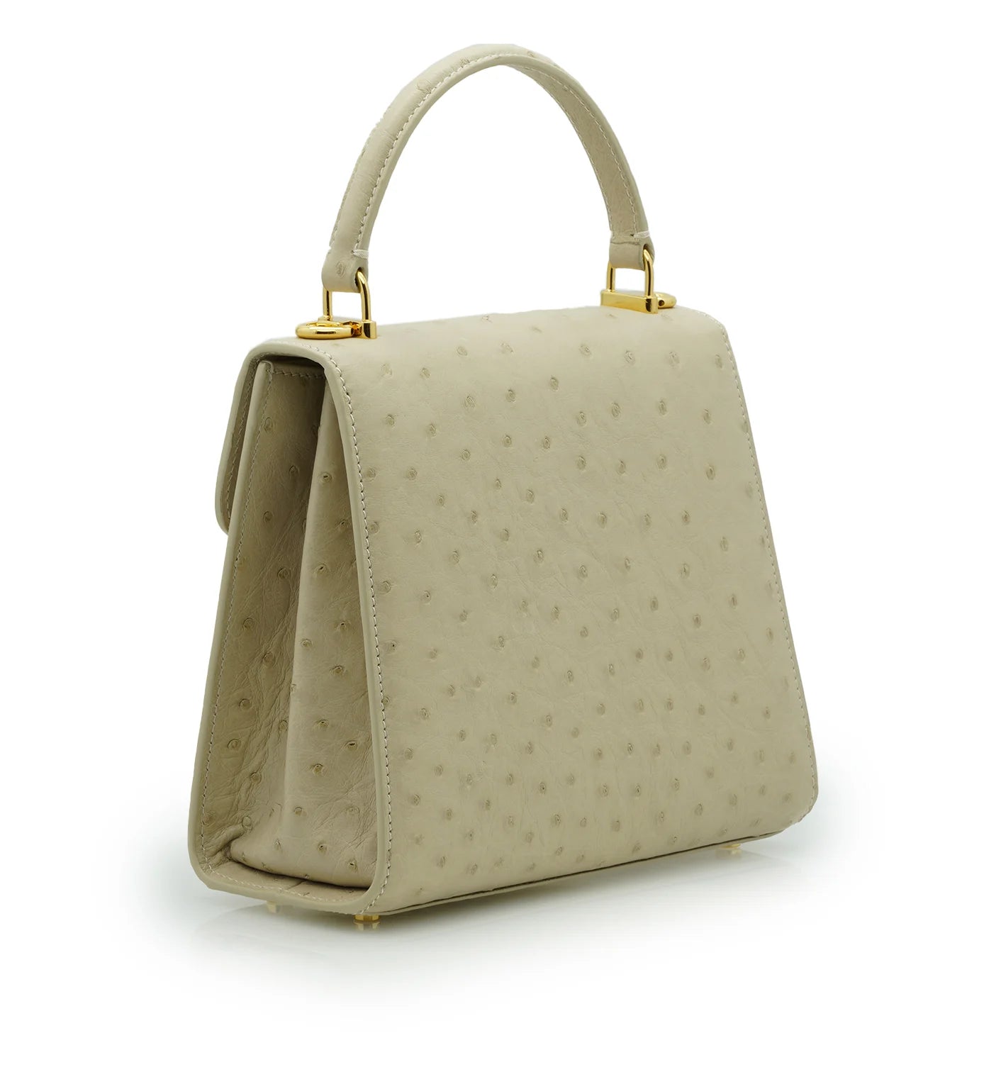 Tiffany 21 Beige Ostrich leather handbag