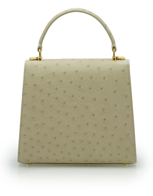 Load image into Gallery viewer, Tiffany 21 Beige Ostrich leather handbag
