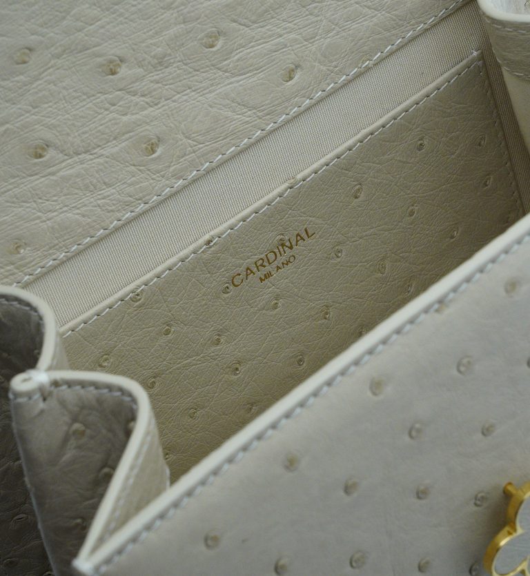 Tiffany 21 Beige Ostrich leather handbag
