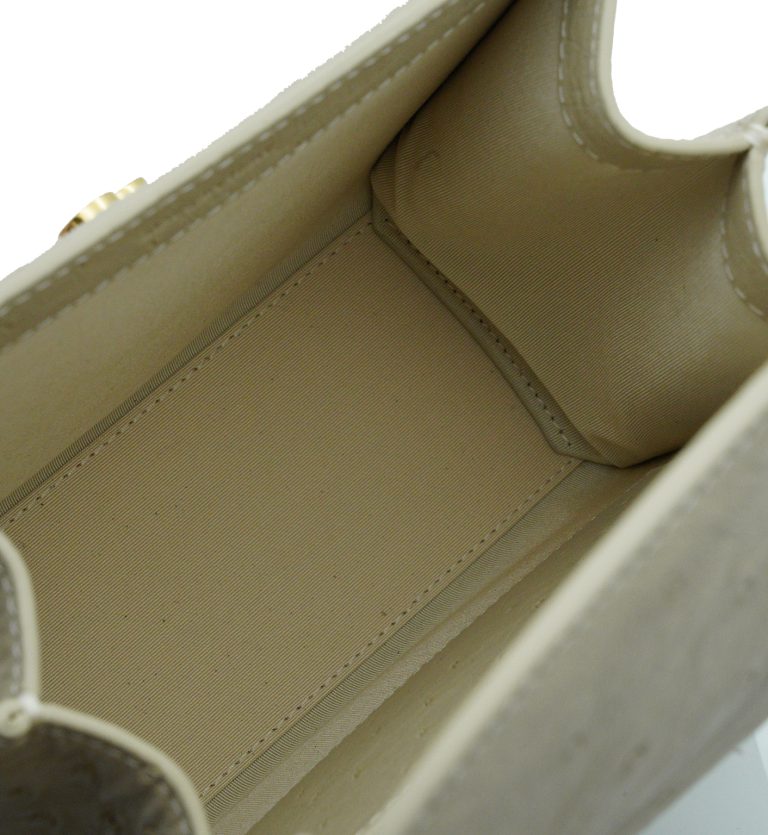 Tiffany 21 Beige Ostrich leather handbag