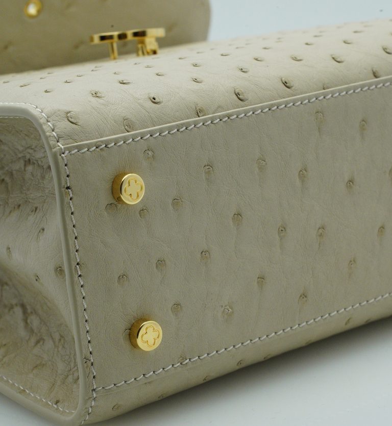 Tiffany 21 Beige Ostrich leather handbag