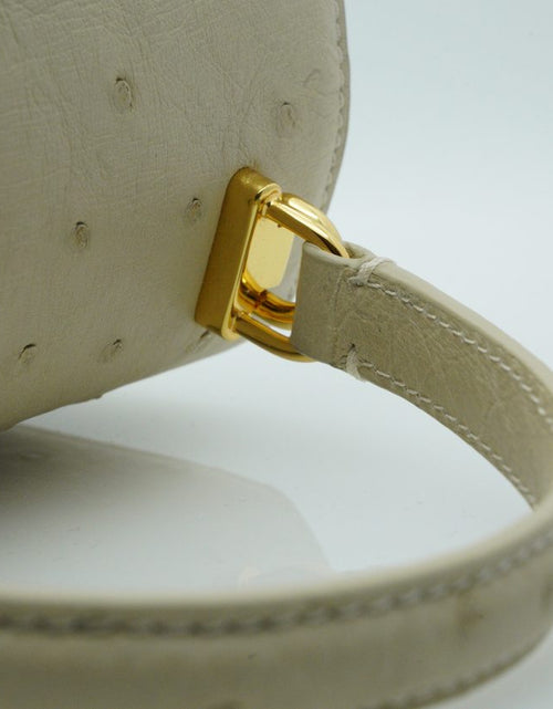Load image into Gallery viewer, Tiffany 21 Beige Ostrich leather handbag
