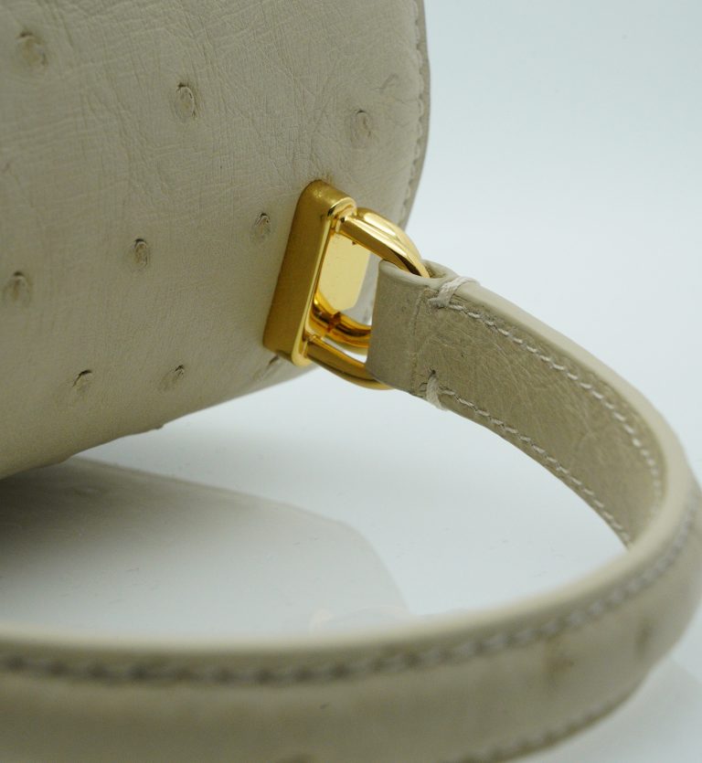 Tiffany 21 Beige Ostrich leather handbag
