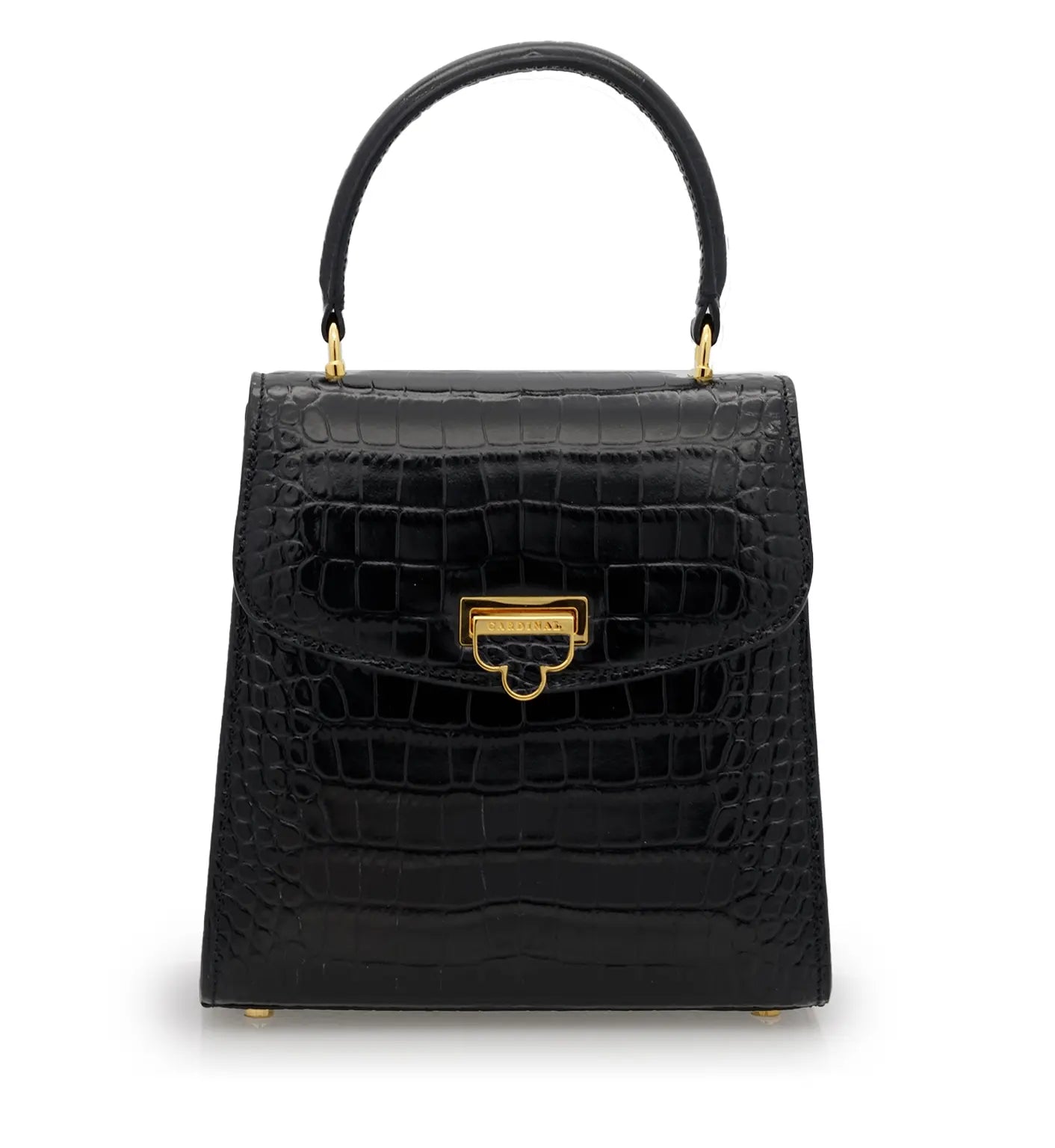 Tiffany Black Crocodile-Embossed Calf Leather Handbag