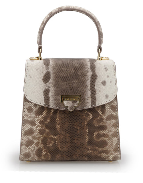 Load image into Gallery viewer, Tiffany Brown Karung leather handbag
