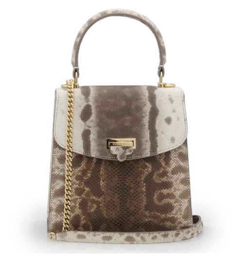 Load image into Gallery viewer, Tiffany Brown Karung leather handbag

