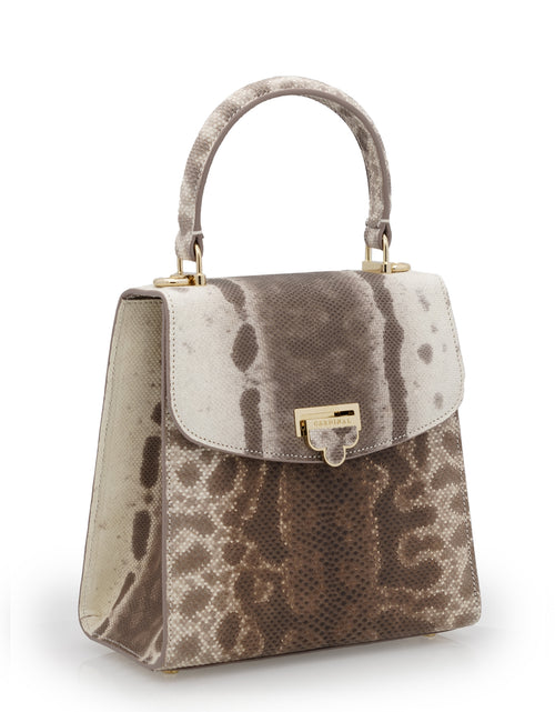 Load image into Gallery viewer, Tiffany Brown Karung leather handbag
