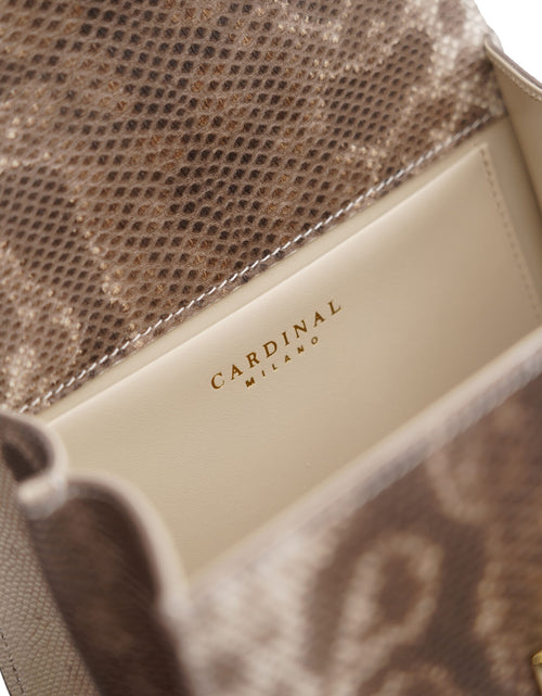 Load image into Gallery viewer, Tiffany Brown Karung leather handbag
