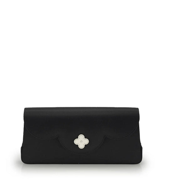 Time 21 Black Silk Clutch