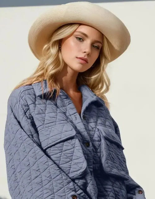 تحميل الصورة إلى عارض المعرض، Evorin Women's Quilted Button Front Shacket
