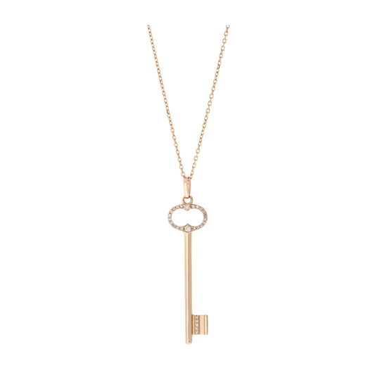 Diamond Key of Love Pendant مفتاح الحب الماسي