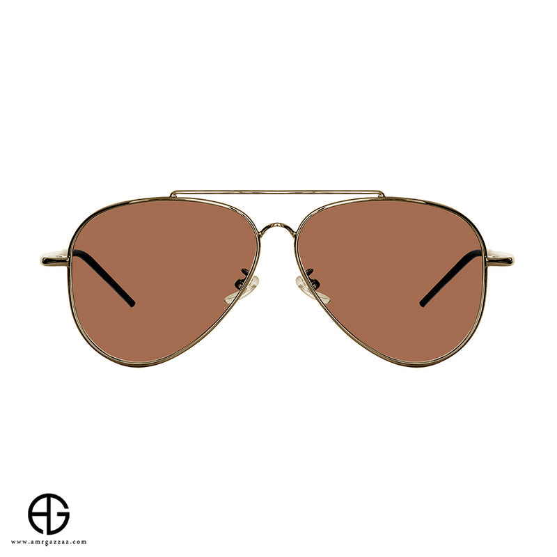 Classic Aviator Sunglasses – Gold Frame with Copper Brown Lenses