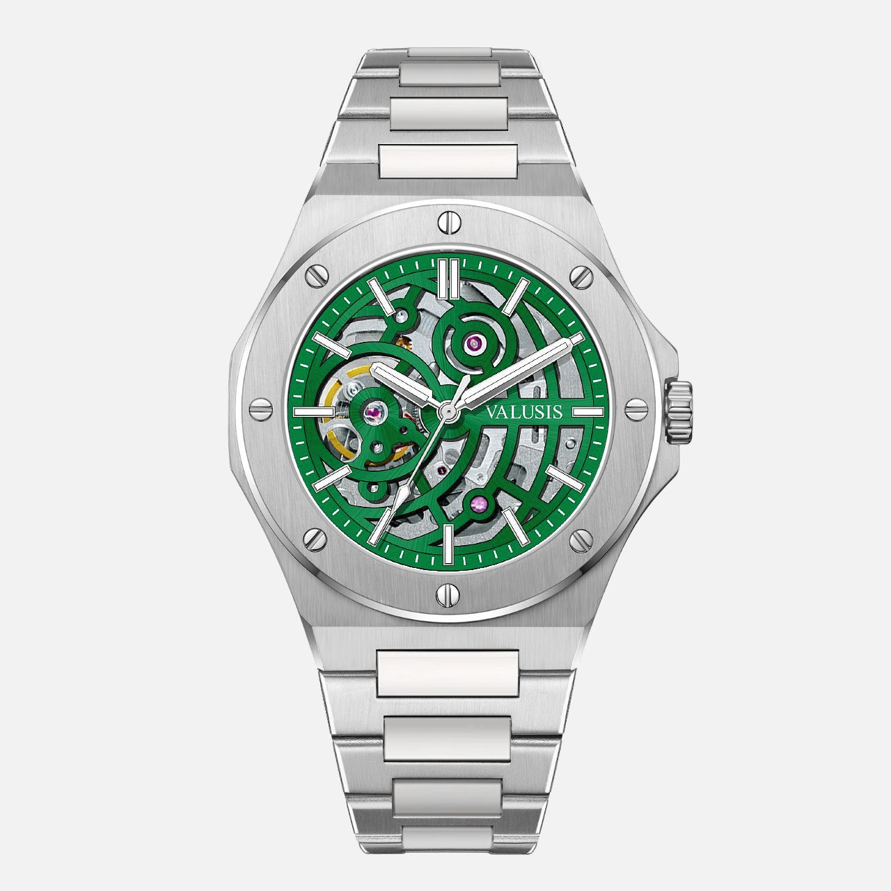 VALUSIS Lysium Green Skeleton â€“ Skeleton Dial Automatic Watch