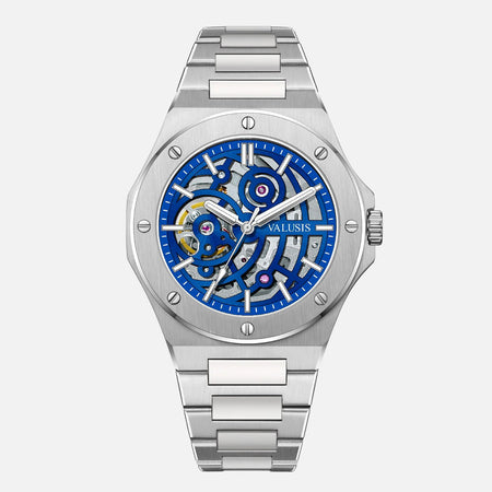 VALUSIS Lysium Blue Skeleton â€“ Skeleton Dial Automatic Watch
