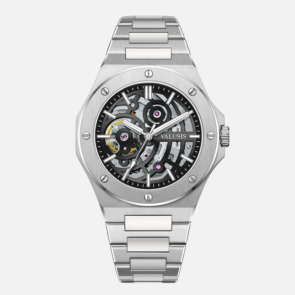VALUSIS Lysium Black Skeleton â€“ Skeleton Dial Automatic Watch