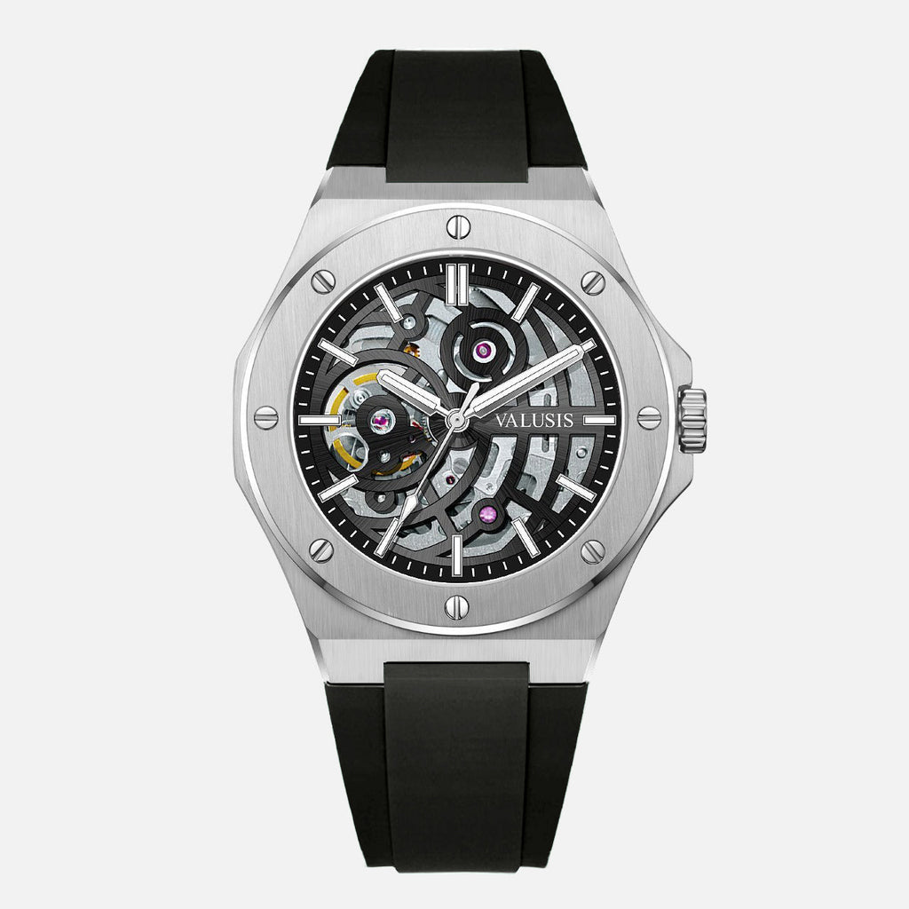 VALUSIS Lysium Black Skeleton â€“ Skeleton Dial Automatic Watch
