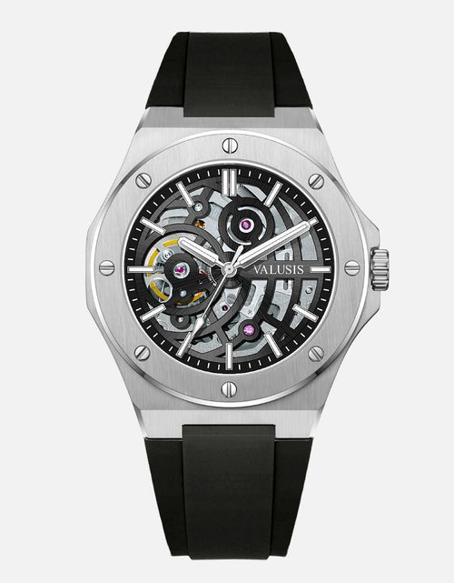 Load image into Gallery viewer, VALUSIS Lysium Black Skeleton â€“ Skeleton Dial Automatic Watch
