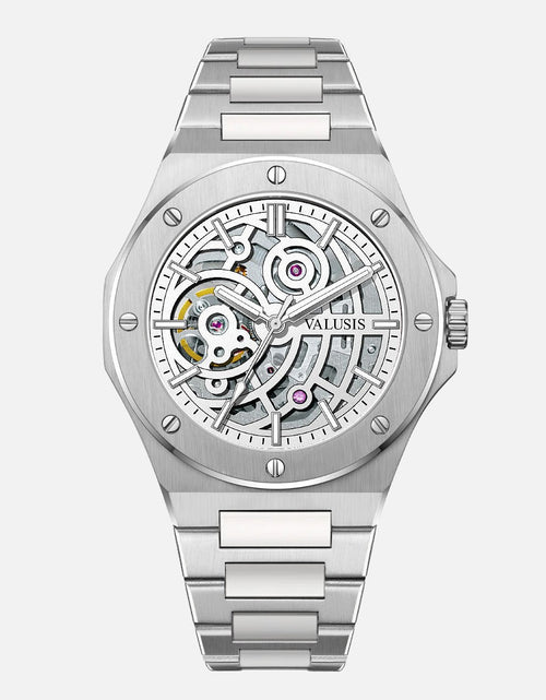 Load image into Gallery viewer, VALUSIS Lysium White Skeleton â€“ Skeleton Dial Automatic Watch
