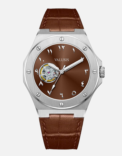 Load image into Gallery viewer, VALUSIS Lysium Brown Open-Heart â€“ Automatic Watch
