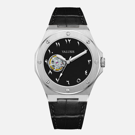 VALUSIS Lysium Black Open-Heart â€“ Automatic Watch