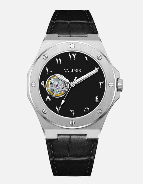 Load image into Gallery viewer, VALUSIS Lysium Black Open-Heart â€“ Automatic Watch
