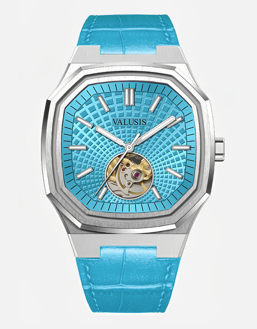 تحميل الصورة إلى عارض المعرض، VALUSIS Volt Turquoise Open-Heart â€“ Open-Heart Dial Automatic Watch
