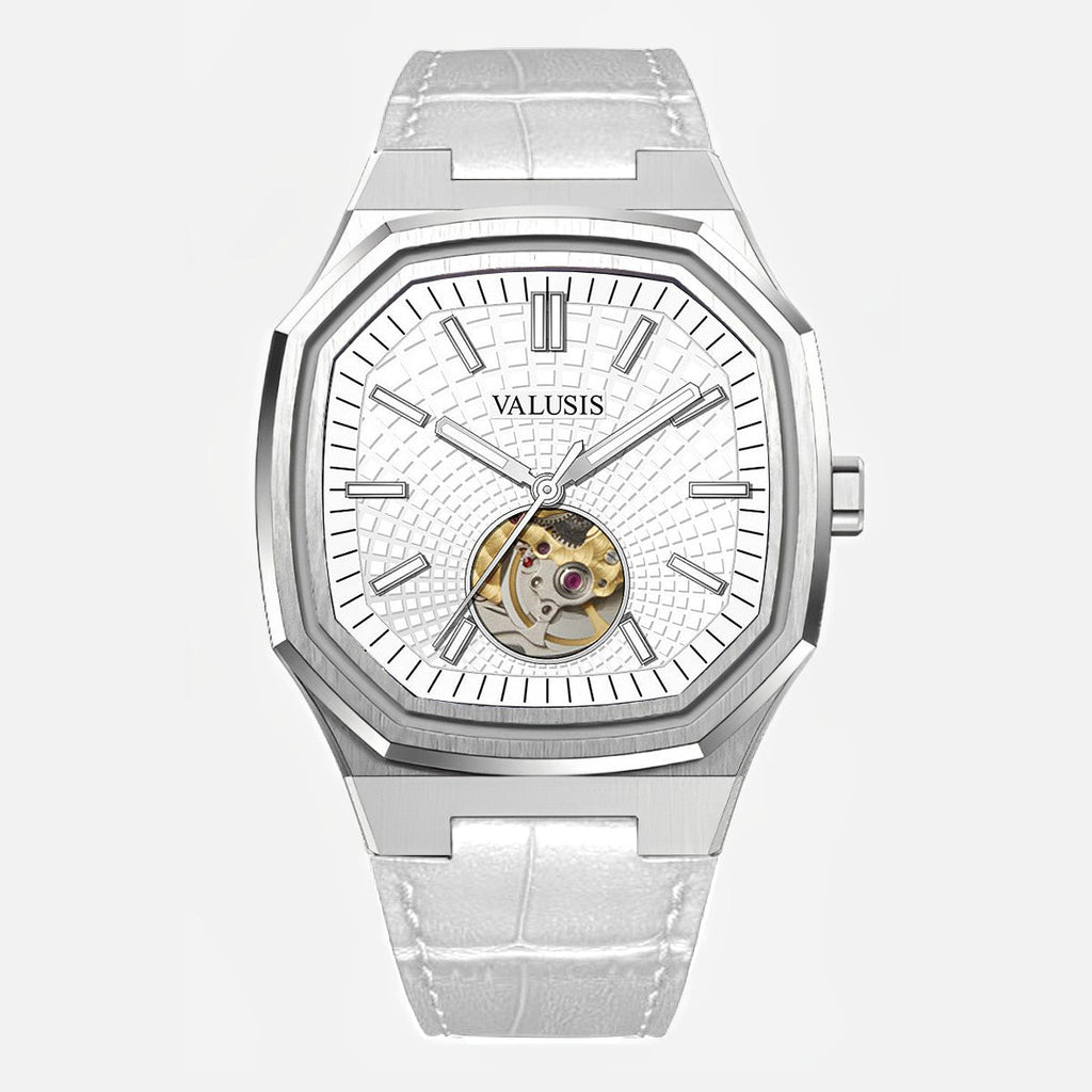 VALUSIS Volt White Open-Heart â€“ Open-Heart Dial Automatic Watch