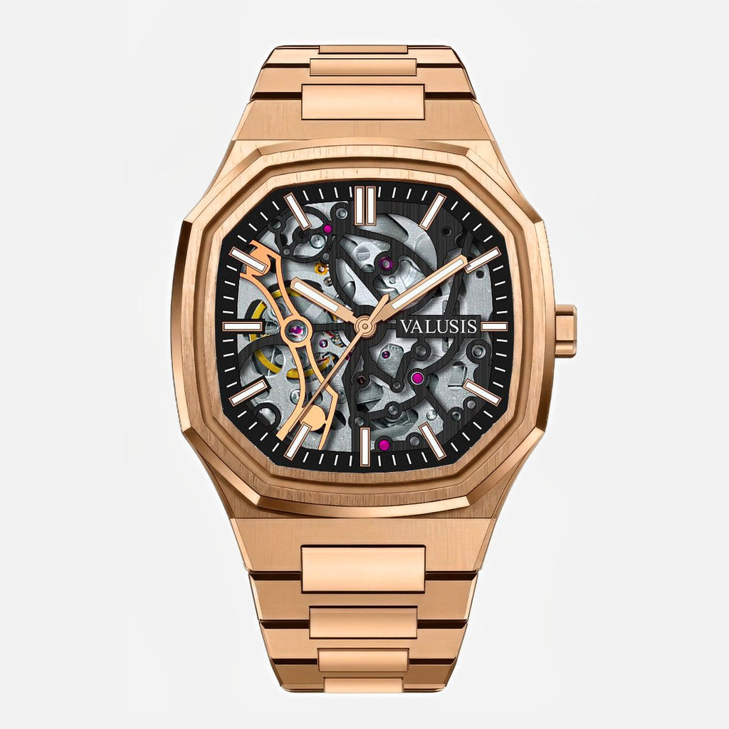 VALUSIS Volt Rose Gold Skeleton Ii â€“ Skeleton Dial Automatic Watch