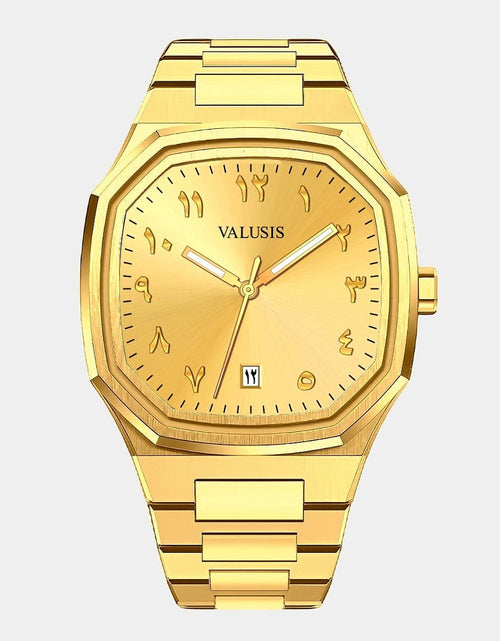 تحميل الصورة إلى عارض المعرض، VALUSIS Volt Gold Arabic â€“ Open-Heart Dial Automatic Watch
