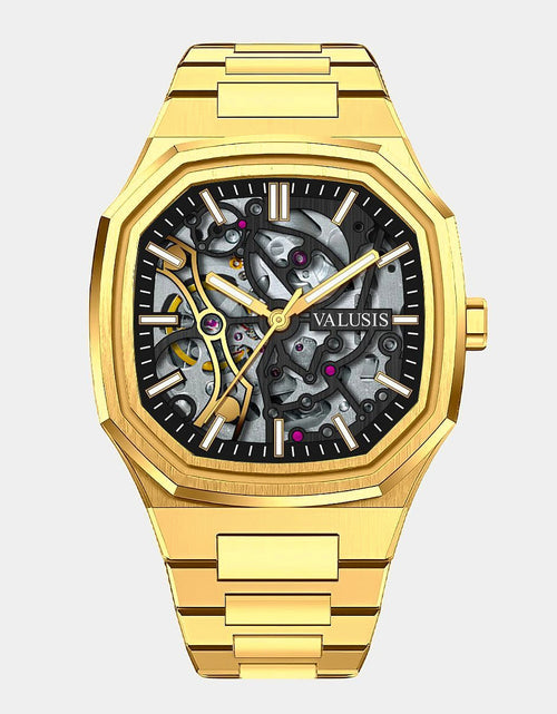 تحميل الصورة إلى عارض المعرض، VALUSIS Volt Gold Skeleton Ii â€“ Skeleton Dial Automatic Watch
