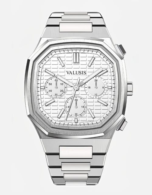 تحميل الصورة إلى عارض المعرض، VALUSIS Volt White Chronograph â€“ Automatic Watch
