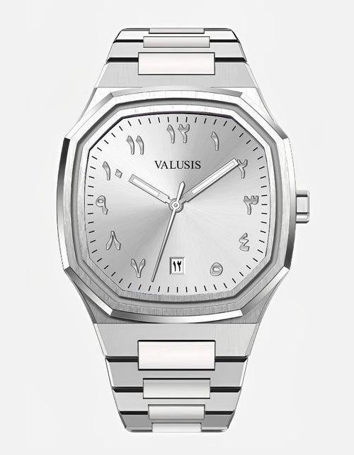 تحميل الصورة إلى عارض المعرض، VALUSIS Volt Silver Arabic â€“ Automatic Watch

