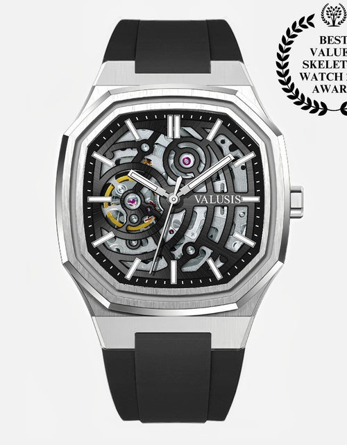 تحميل الصورة إلى عارض المعرض، VALUSIS Volt Black Skeleton â€“ Skeleton Dial Automatic Watch
