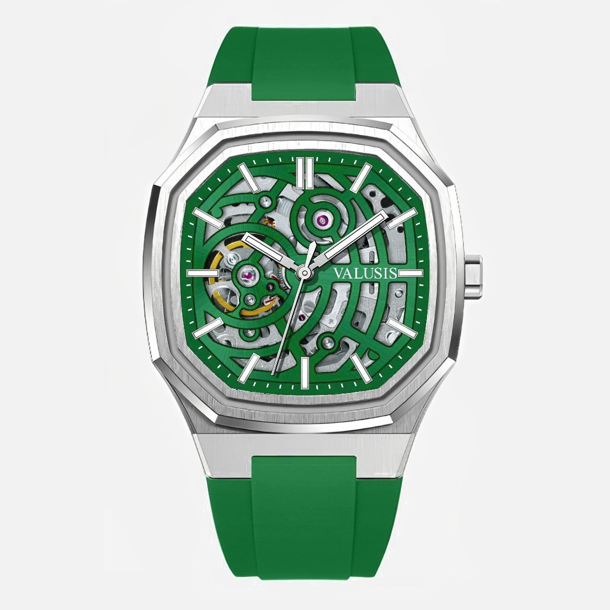 VALUSIS Volt Green Skeleton â€“ Skeleton Dial Automatic Watch
