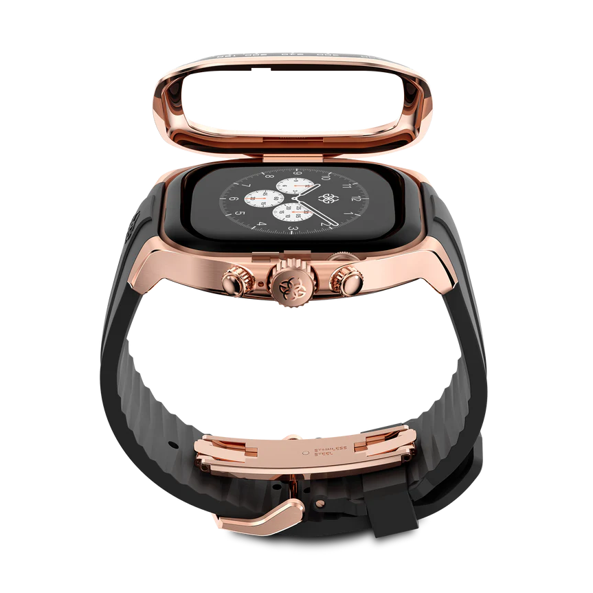 حافظة ساعة Apple Watch / CRS46 باللون الذهبي الوردي 