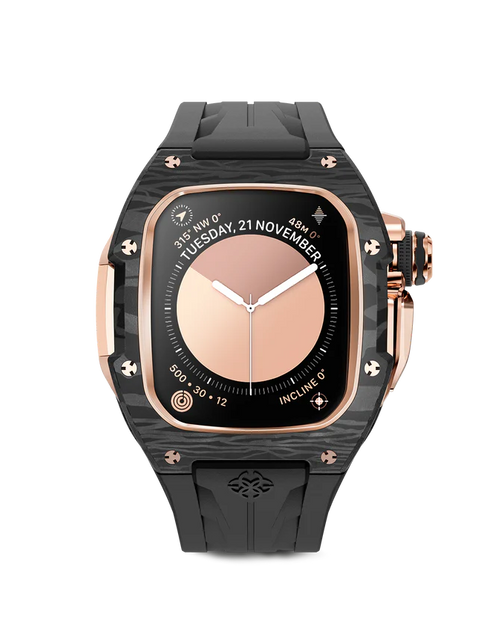 تحميل الصورة إلى عارض المعرض، حافظة ساعة Apple Watch / RSCIII46 - لون ذهبي وردي كربوني 
