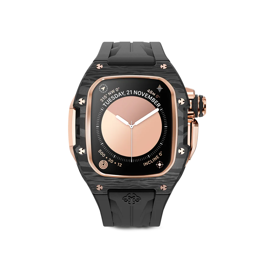 حافظة ساعة Apple Watch / RSCIII46 - لون ذهبي وردي كربوني 